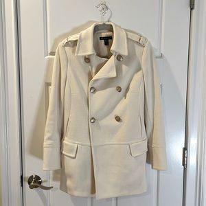 INC International Concepts Cream Peacoat. Size Medium